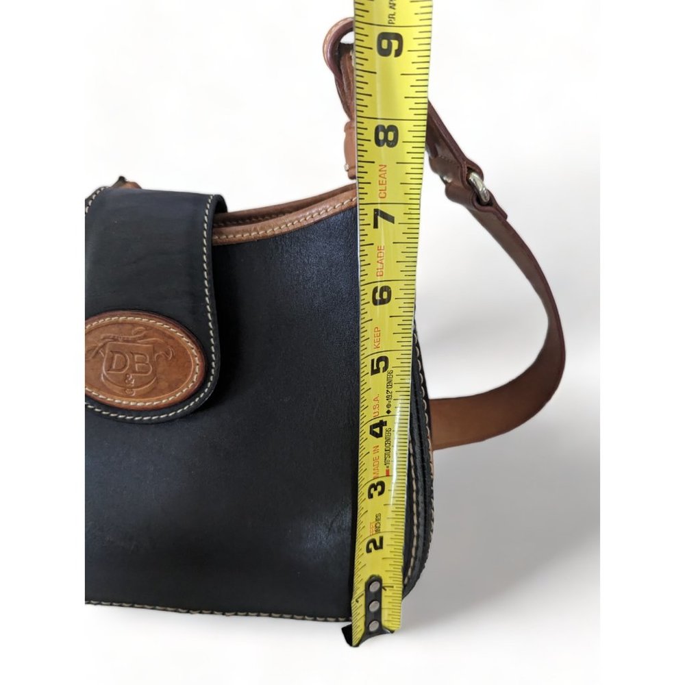 Vintage Dooney & Bourke Mini Hobo Purse Black And Tan Nice Condition - Picture 14 of 16